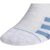 imageadidas Mens Superlite Stripe 3 No Show Socks 3PairCool Light HeatherAltered BlueShadow Navy