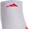 imageadidas Mens Superlite Stripe 3 No Show Socks 3PairCool Light HeatherBetter ScarletBright Red