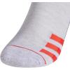 imageadidas Mens Superlite Stripe 3 No Show Socks 3PairCool Light HeatherBetter ScarletBright Red