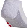 imageadidas Mens Superlite Stripe 3 No Show Socks 3PairCool Light HeatherBetter ScarletBright Red