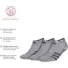 imageadidas Mens Superlite Stripe 3 No Show Socks 3PairHeather Dark GreyBlackNight Grey