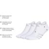 imageadidas Mens Superlite Stripe 3 No Show Socks 3PairWhiteClear Onix GreyClear Grey