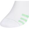 imageadidas Mens Superlite Stripe 3 No Show Socks 3PairWhiteSemi Green SparkSemi Blue Burst