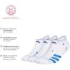 imageadidas Mens Superlite Stripe 3 No Show Socks 3PairWhiteTeam Royal BlueGlory Blue