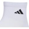 imageadidas mens Superlite 30 Quarter Sock Athletic Lightweight Breathable With Targeted Padding and Arch Compression 6pairWhiteBlack