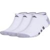 imageadidas Mens Cushioned No Show Socks Low Profile with Arch Compression 3 PairsWhiteGreyOnix Grey