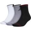 imageadidas Mens Cushioned Sport High Quarter Socks with Arch Compression 3PairBlackWhiteBetter Scarlet