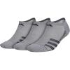 imageadidas Mens Superlite Stripe 3 No Show Socks 3PairHeather Dark GreyBlackNight Grey