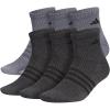 imageadidas mens Superlite 30 Quarter Sock Athletic Lightweight Breathable With Targeted Padding and Arch Compression 6pairOnix GreyBlack