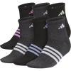 imageadidas womens Superlite 30 Quarter Athletic Socks 6pair With Targeted Padding and Arch Compression for All Day ComfortBlackPulse Lilac PurpleWhite