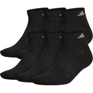 imageadidas Mens Athletic Cushioned Low Cut Socks with Arch Compression for a Secure Fit 6PairBlackAluminum 2