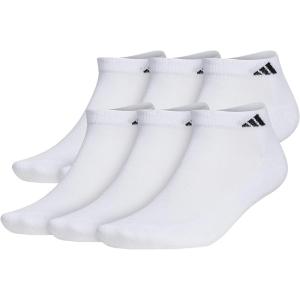 imageadidas Mens Athletic Cushioned Low Cut Socks with Arch Compression for a Secure Fit 6PairWhiteBlack