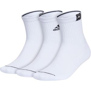 imageadidas Mens Cushioned Sport High Quarter Socks with Arch Compression 3PairWhiteBlack