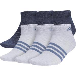 imageadidas Mens Superlite 30 Low Cut Socks Lightweight Breathable with Targeted Padding and Arch Compression 6 PairsPreloved Ink BlueLegend Ink BlueCool Light Heather