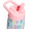 imageadidas 600 ML 20 oz Straw Top Metal Water Bottle HotCold DoubleWalled Insulated 188 Stainless SteelHall Pass Semi Flash AquaPink SparkWhite