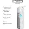 imageadidas 600 ML 20 oz Straw Top Metal Water Bottle HotCold DoubleWalled Insulated 188 Stainless SteelIcon Brand Love WhiteWhiteFlash Aqua Blue