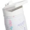 imageadidas 600 ML 20 oz Straw Top Metal Water Bottle HotCold DoubleWalled Insulated 188 Stainless SteelIcon Brand Love WhiteWhiteFlash Aqua Blue