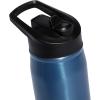 imageadidas 600 ML 20 oz Straw Top Metal Water Bottle HotCold DoubleWalled Insulated 188 Stainless SteelPulse BlueBlackAlmost Blue