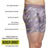 imageadidas Mens Performance Boxer Brief Underwear 1PackElements Camo Greypreloved FigmauvePreloved Fig PurpleGrey