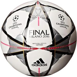 imageadidas Capitano Soccer BallWhiteBlackSilver Metallic