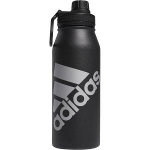 imageadidas Unisex 1 Liter 32 oz Metal Water Bottle BlackPulse Mint GreenBlue Fusion One SizeBlackSilver Metallic