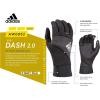 imageadidas Winter Performance Dash Gloves with Multiple Touchscreen Conductivity Points  Multiple StylesDash 20 BlackWhite