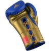 imageAdidas Tilt 350 Pro with Lace Closure  with New Tilt Technology  for Men Women Unisex  Sustainable Vegan Leather Boxing Kickboxing MMA Training GlovesBlue Metallic Gold