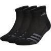 imageadidas Mens Climacool Superlite Quarter Socks 3 PackBlackNight GreyOnix Grey