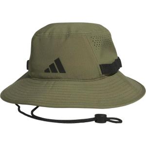 imageadidas Victory Bucket Hat outdoors and sideline wide brim style for sun protectionOlive Strata GreenBlack