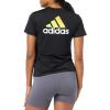 imageadidas Womens La Galaxy Short Sleeve PreGame TShirtBlackLa Gallaxy