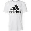 imageadidas Boys Short Sleeve Cotton TShirt Graphic Tshirt TeeWhite Core