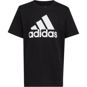 imageadidas Boys Short Sleeve Cotton TShirt Graphic Tshirt TeeBlack Core