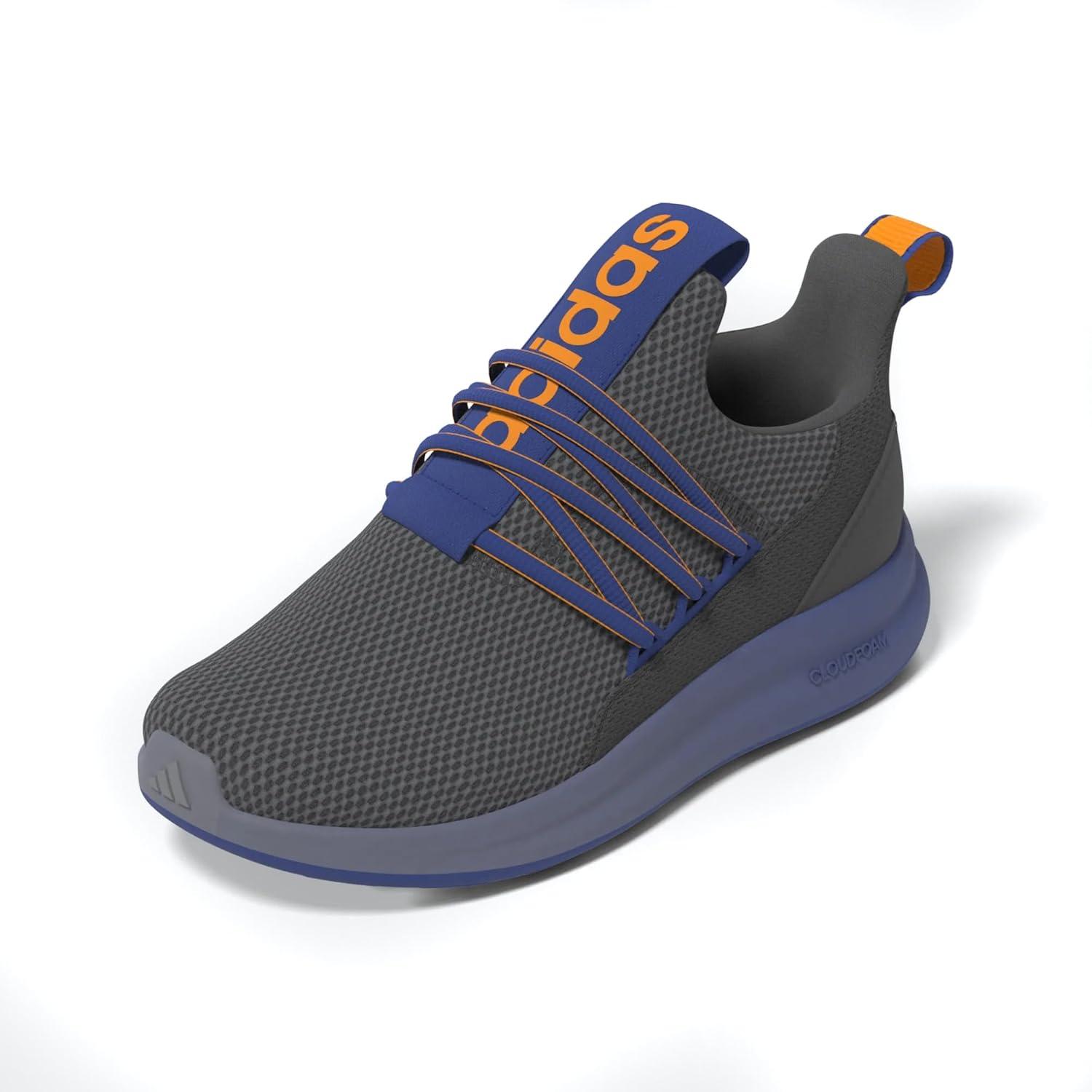 imageadidas Kids Lite Racer Adapt 70 SneakerGreyTeam Royal BlueCrew Orange
