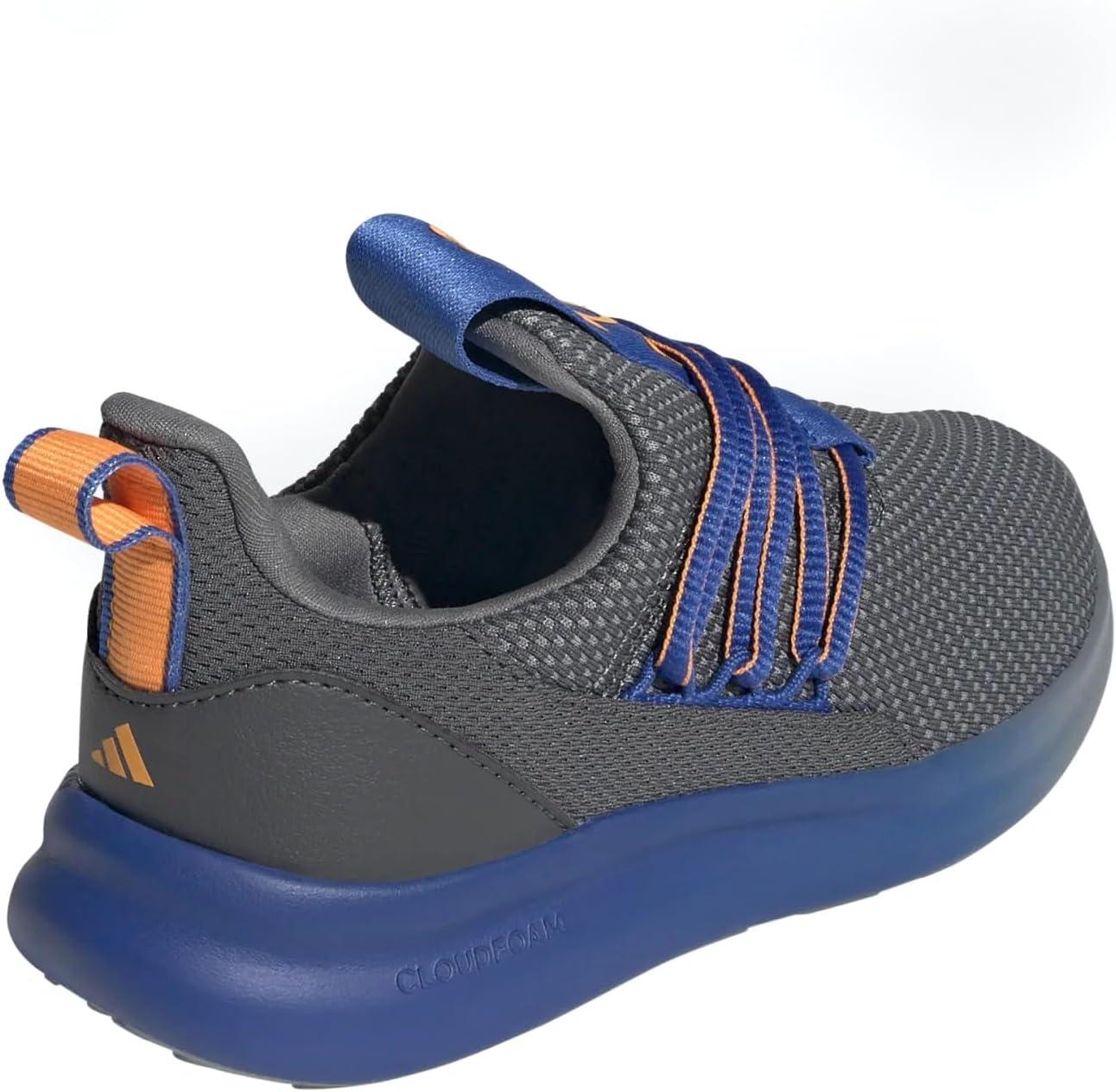 imageadidas Kids Lite Racer Adapt 70 SneakerGreyTeam Royal BlueCrew Orange