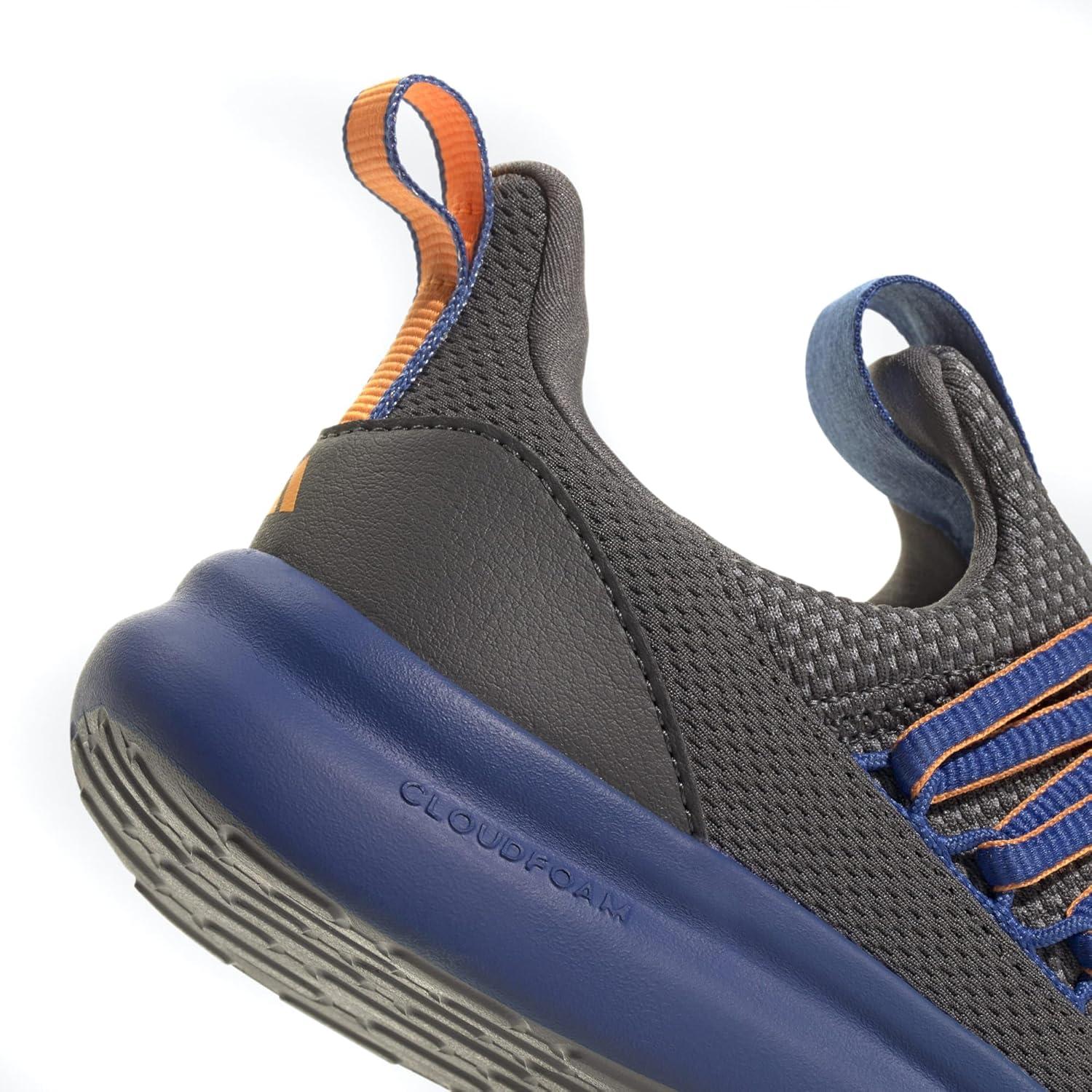 imageadidas Kids Lite Racer Adapt 70 SneakerGreyTeam Royal BlueCrew Orange