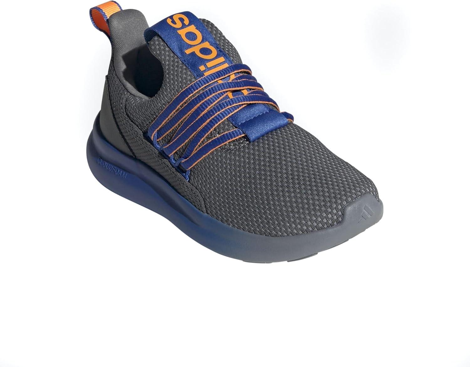 imageadidas Kids Lite Racer Adapt 70 SneakerGreyTeam Royal BlueCrew Orange