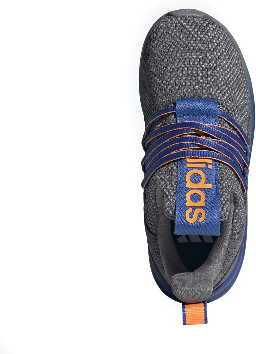 imageadidas Kids Lite Racer Adapt 70 SneakerGreyTeam Royal BlueCrew Orange