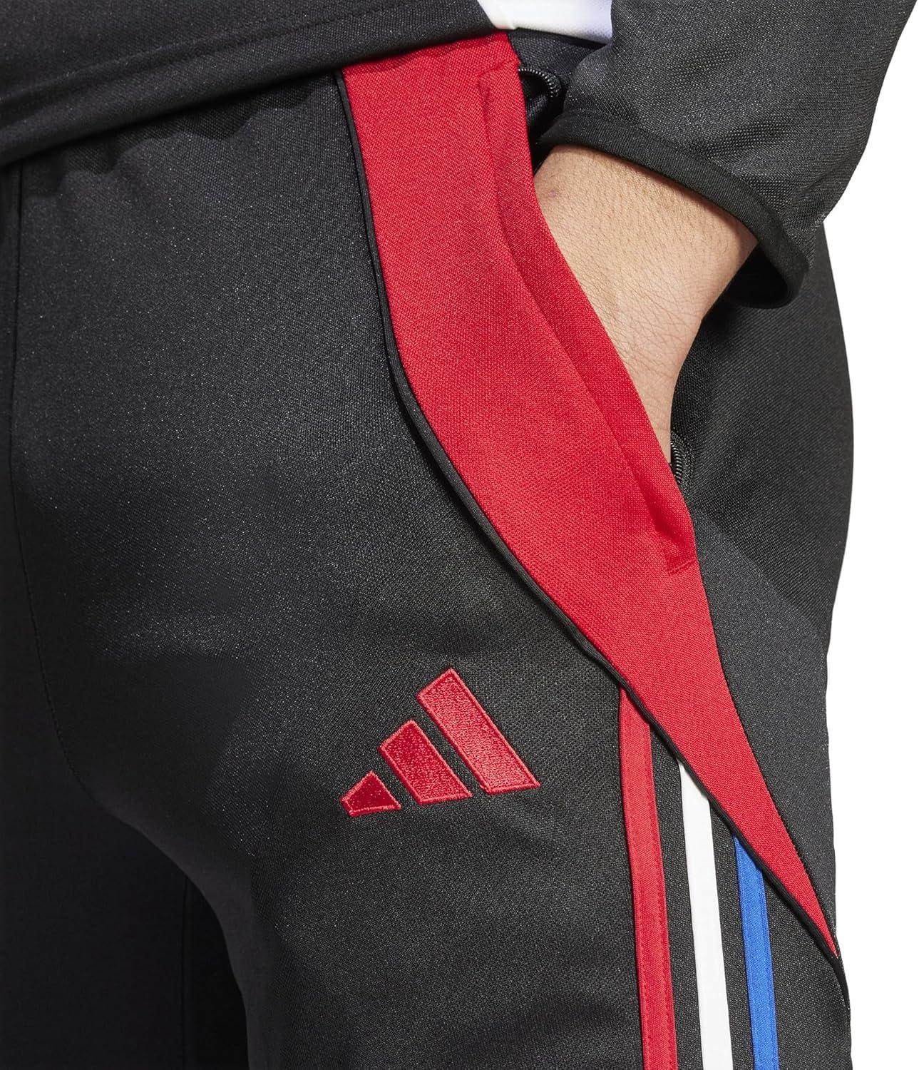 imageadidas Mens Tiro 24 Training PantsBlackTeam Power RedWhiteTeam Royal Blue