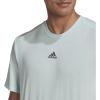 imageadidas Mens Aeroready Yoga TeeAlmost BlueGrey