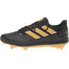 imageadidas Mens Adizero Afterburner 8 CleatsBlackTeam Collegiate GoldSilver Metallic