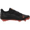 imageadidas Mens Adizero Afterburner 8 CleatsBlackTeam OrangeSilver Metallic