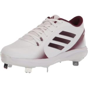 imageAdidas Womens EG5634 Baseball Shoe BlackSilverWhiteWhiteTeam MaroonTeam Collegiate Burgundy