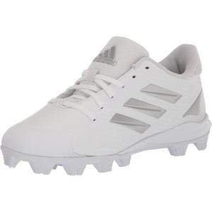imageadidas Womens Purehustle 2 Md Baseball ShoeWhiteSilver MetallicSilver Metallic