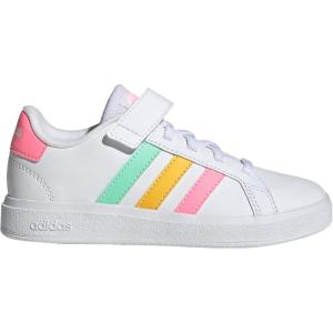 imageadidas Kids Grand Court 20 Tennis ShoeWhitePulse MintBeam Pink Elastic