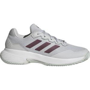 imageadidas Womens Gamecourt 20 Tennis ShoeGreyAurora MetallicWhite