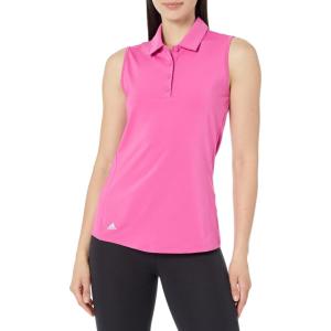 imageadidas Womens Ultimate365 Solid Sleeveless Golf Polo ShirtLucid Fuchsia