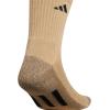 imageadidas Mens Cushioned X 3 MidCrew Socks 3PairBeige ToneBlanch CargoBlack