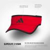 imageadidas Mens Superlite Adjustable Fit Sport Performance VisorBetter ScarletBlack