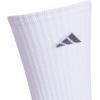 imageadidas Mens Cushioned Crew Socks Above The Ankle Fit with Arch Compression 3 PairsWhiteGreyOnix Grey