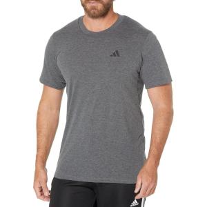 imageadidas Mens Essentials Feelready Training TShirtDark Grey HeatherWhiteBlack